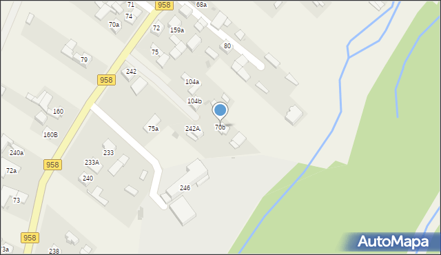 Podczerwone, Podczerwone, 70b, mapa Podczerwone