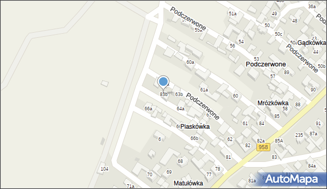 Podczerwone, Podczerwone, 83b, mapa Podczerwone