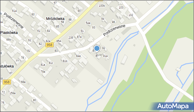 Podczerwone, Podczerwone, 87, mapa Podczerwone