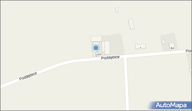 Poddębice, Poddębice, 1, mapa Poddębice