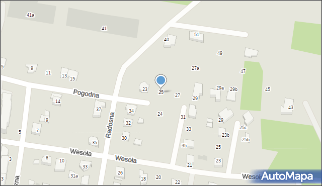 Poddębice, Pogodna, 25, mapa Poddębice