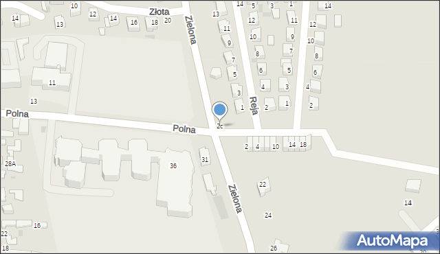 Poddębice, Polna, 2c, mapa Poddębice