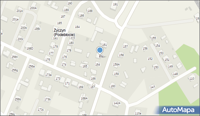 Podebłocie, Podebłocie, 163, mapa Podebłocie