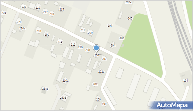 Podebłocie, Podebłocie, 206, mapa Podebłocie