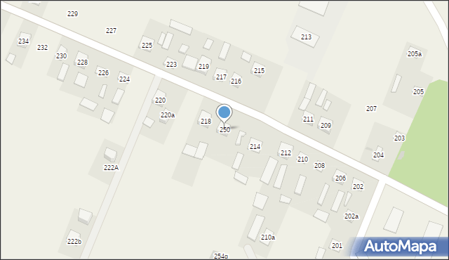 Podebłocie, Podebłocie, 250, mapa Podebłocie