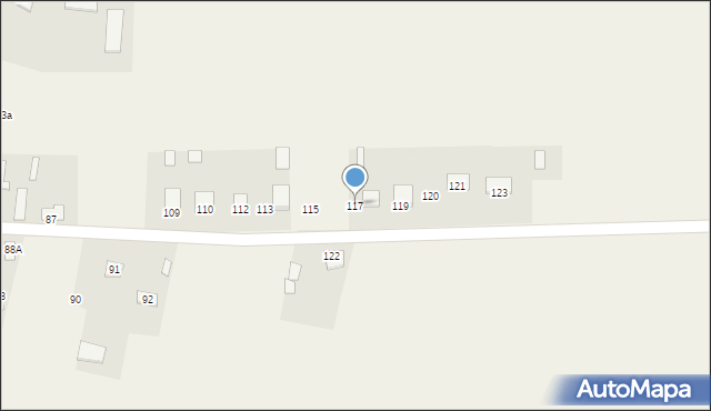 Podedwórze, Podedwórze, 117, mapa Podedwórze