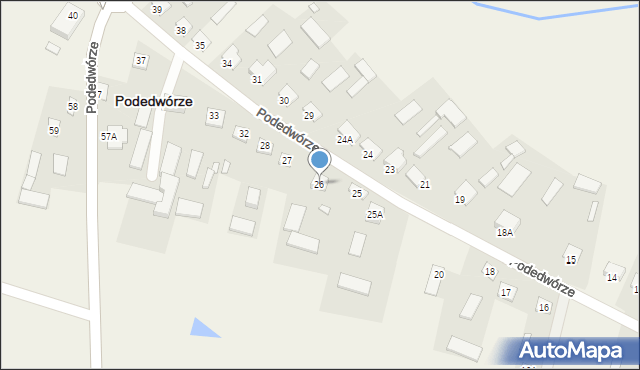Podedwórze, Podedwórze, 26, mapa Podedwórze