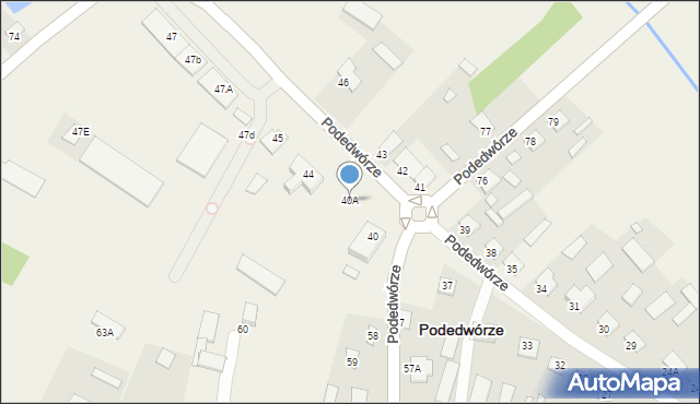 Podedwórze, Podedwórze, 40A, mapa Podedwórze