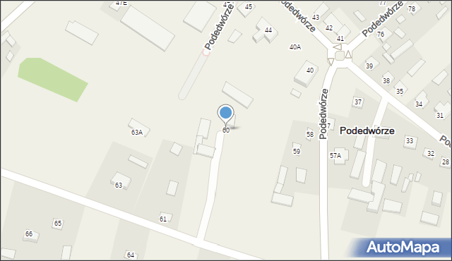Podedwórze, Podedwórze, 60, mapa Podedwórze