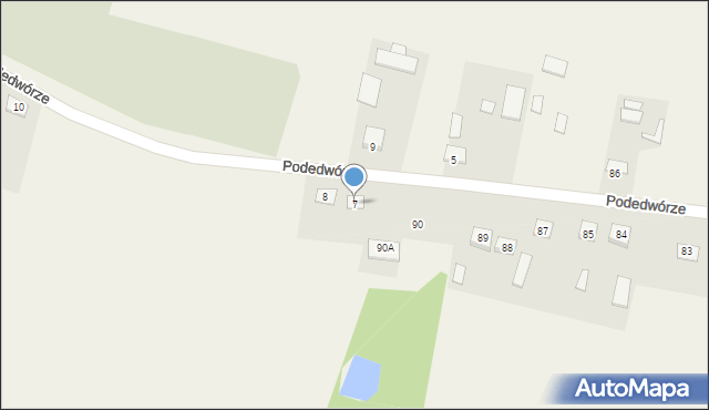 Podedwórze, Podedwórze, 7, mapa Podedwórze