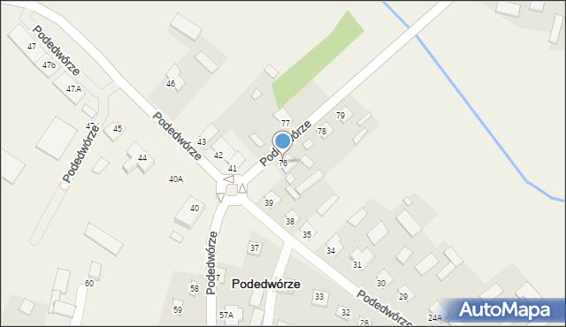 Podedwórze, Podedwórze, 76, mapa Podedwórze