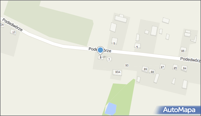 Podedwórze, Podedwórze, 8, mapa Podedwórze