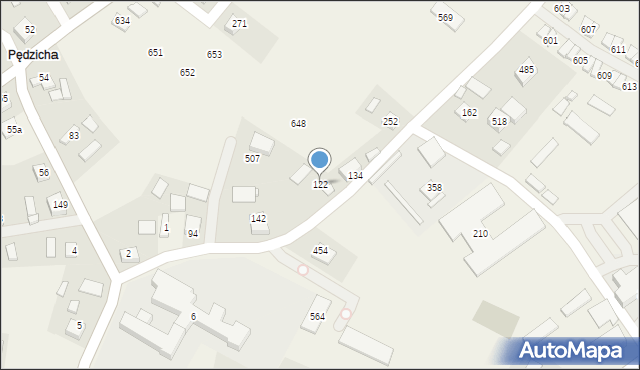 Podegrodzie, Podegrodzie, 122, mapa Podegrodzie