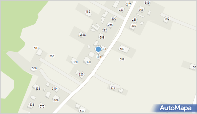 Podegrodzie, Podegrodzie, 123, mapa Podegrodzie