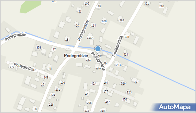 Podegrodzie, Podegrodzie, 130, mapa Podegrodzie