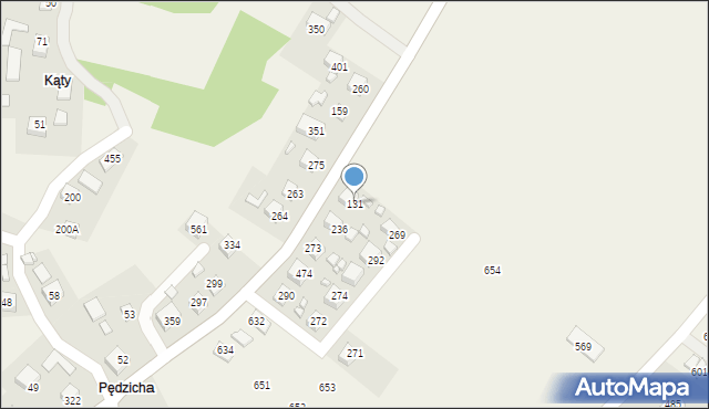 Podegrodzie, Podegrodzie, 131, mapa Podegrodzie