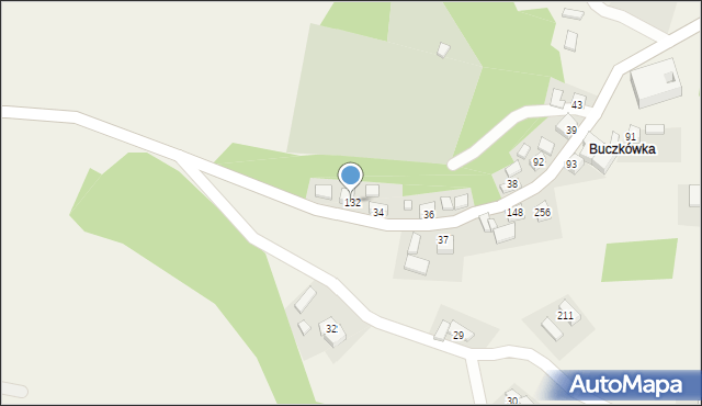 Podegrodzie, Podegrodzie, 132, mapa Podegrodzie