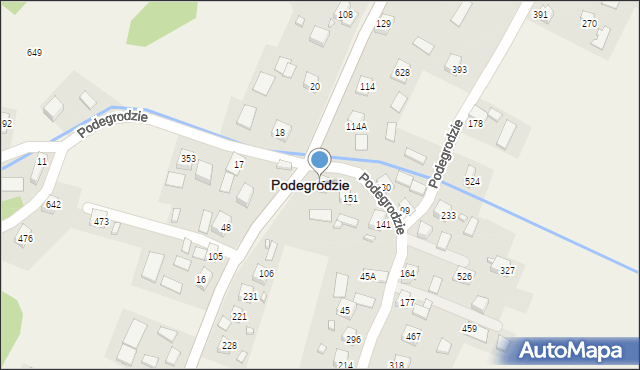 Podegrodzie, Podegrodzie, 15, mapa Podegrodzie