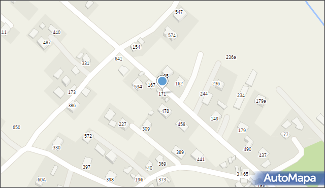 Podegrodzie, Podegrodzie, 171, mapa Podegrodzie