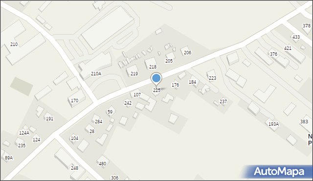 Podegrodzie, Podegrodzie, 225, mapa Podegrodzie