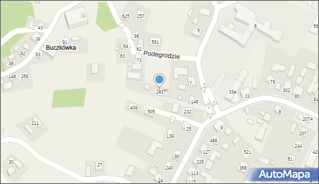 Podegrodzie, Podegrodzie, 241, mapa Podegrodzie