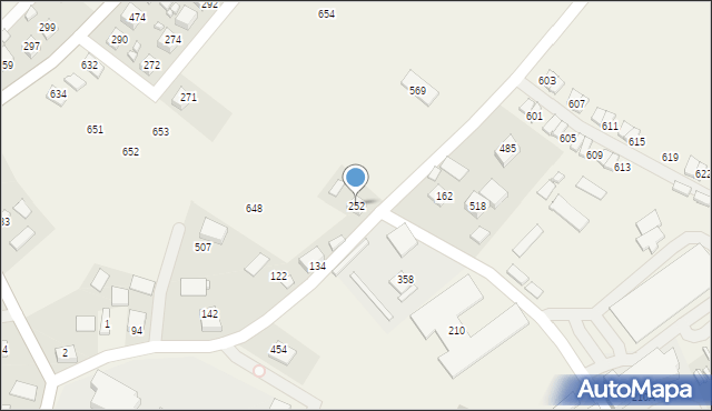 Podegrodzie, Podegrodzie, 252, mapa Podegrodzie