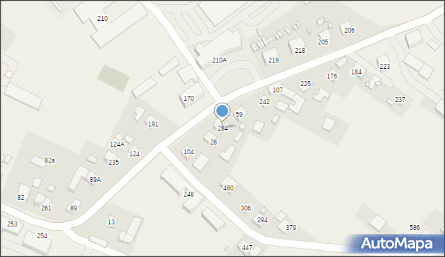 Podegrodzie, Podegrodzie, 284, mapa Podegrodzie