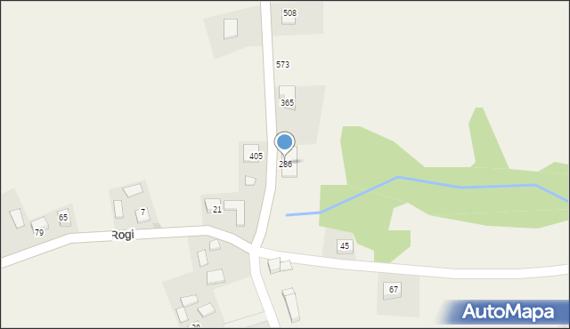 Podegrodzie, Podegrodzie, 286, mapa Podegrodzie