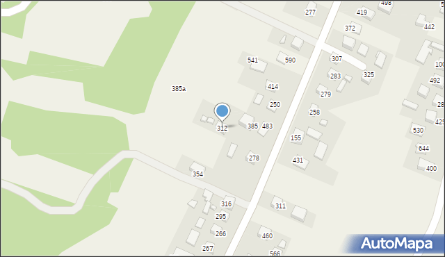 Podegrodzie, Podegrodzie, 312, mapa Podegrodzie