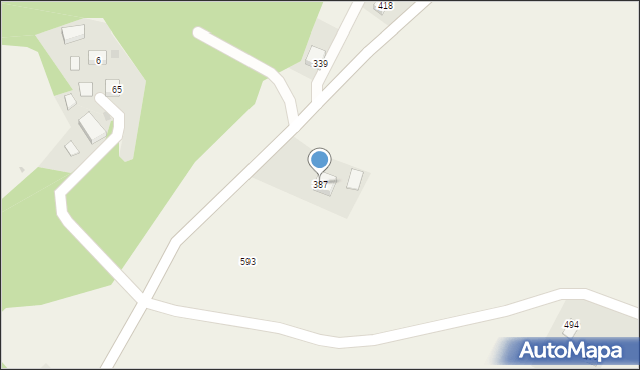 Podegrodzie, Podegrodzie, 387, mapa Podegrodzie