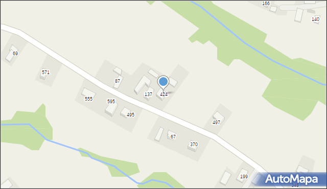 Podegrodzie, Podegrodzie, 424, mapa Podegrodzie