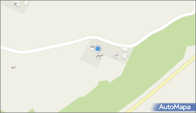 Podegrodzie, Podegrodzie, 479, mapa Podegrodzie