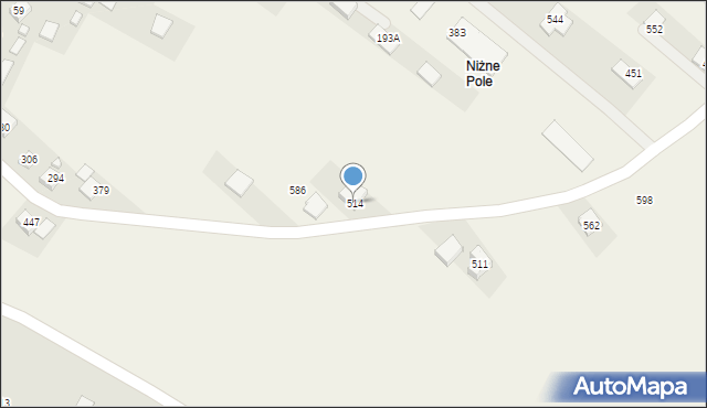 Podegrodzie, Podegrodzie, 514, mapa Podegrodzie