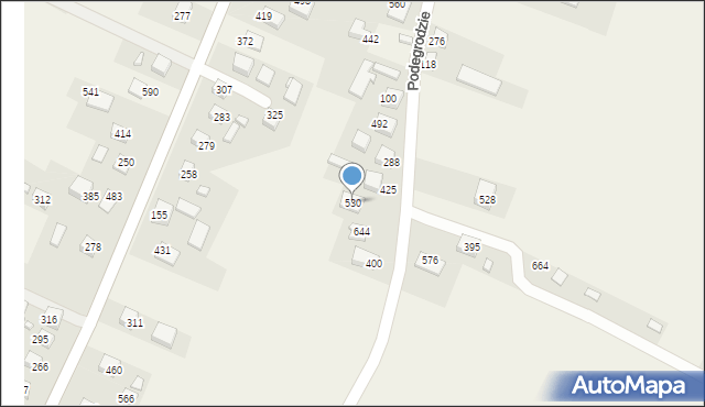 Podegrodzie, Podegrodzie, 530, mapa Podegrodzie