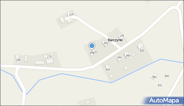 Podegrodzie, Podegrodzie, 579, mapa Podegrodzie