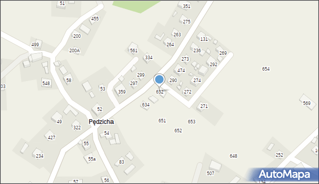 Podegrodzie, Podegrodzie, 632, mapa Podegrodzie