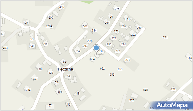 Podegrodzie, Podegrodzie, 633, mapa Podegrodzie