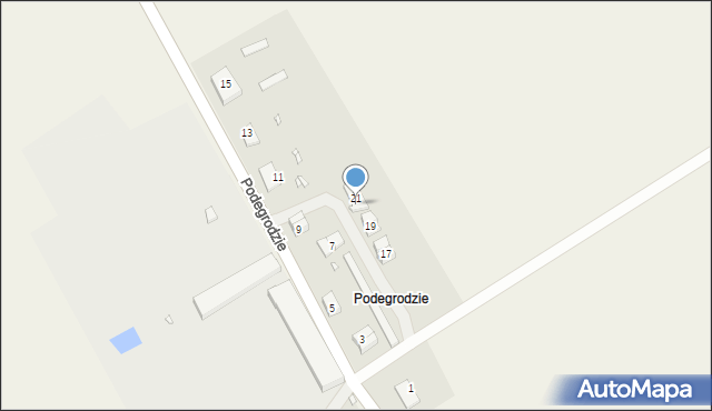 Podegrodzie, Podegrodzie, 21A, mapa Podegrodzie
