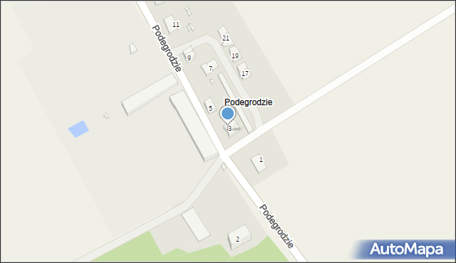 Podegrodzie, Podegrodzie, 3A, mapa Podegrodzie