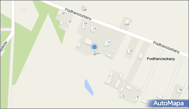 Podfranciszkany, Podfranciszkany, 12, mapa Podfranciszkany