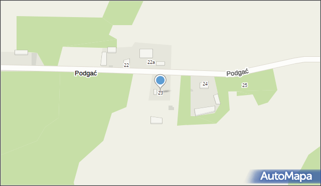 Podgać, Podgać, 23, mapa Podgać