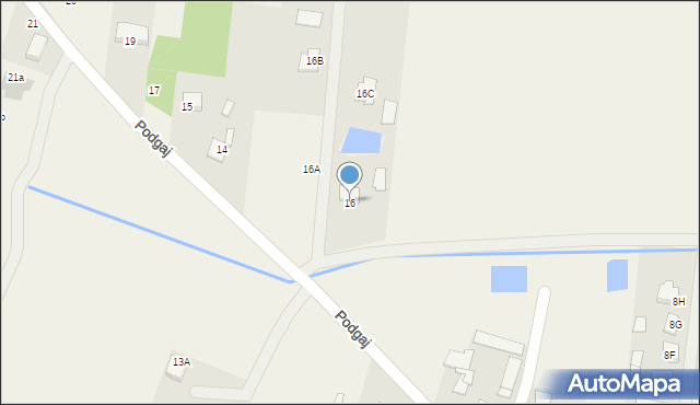Podgaj, Podgaj, 16, mapa Podgaj