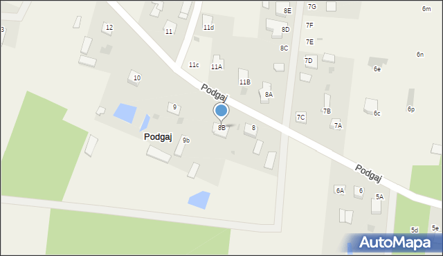 Podgaj, Podgaj, 8B, mapa Podgaj