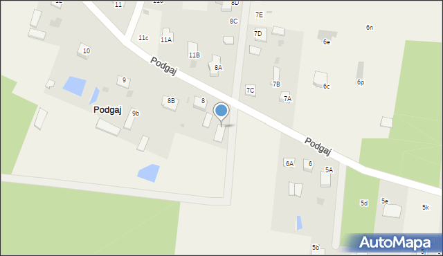 Podgaj, Podgaj, 9c, mapa Podgaj