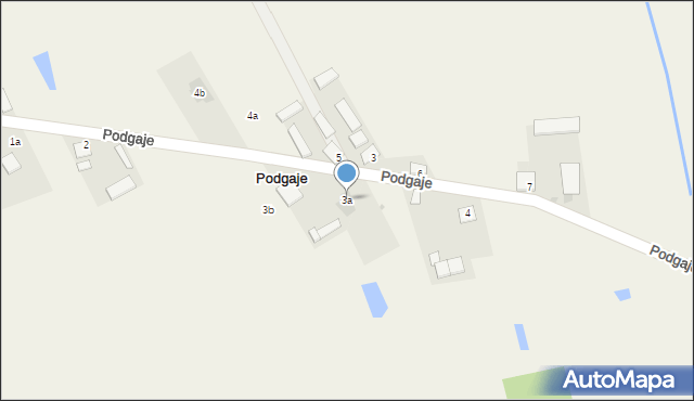 Podgaje, Podgaje, 3a, mapa Podgaje