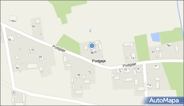 Podgaje, Podgaje, 68, mapa Podgaje