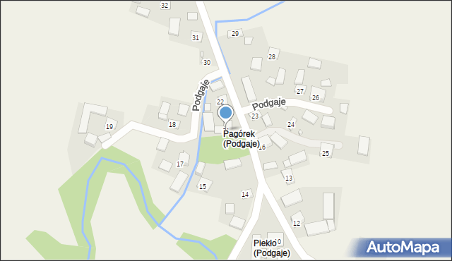Podgaje, Podgaje, 21, mapa Podgaje