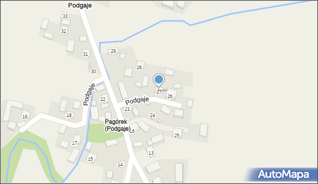 Podgaje, Podgaje, 27, mapa Podgaje