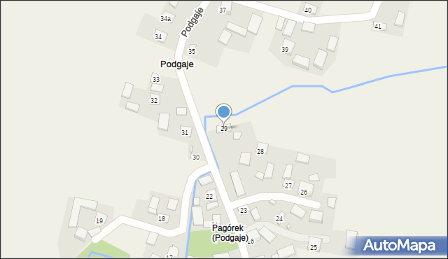 Podgaje, Podgaje, 29, mapa Podgaje