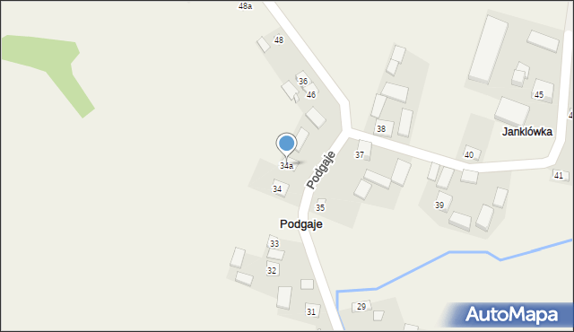 Podgaje, Podgaje, 34a, mapa Podgaje